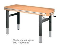 Dílenské stoly s nastavitelnou výškou