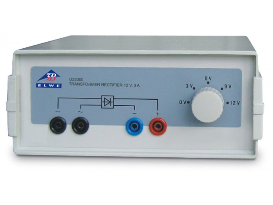 Transformtor s usmrovaem 3/ 6/ 9/ 12 V (230 V, 50 / 60 Hz)
