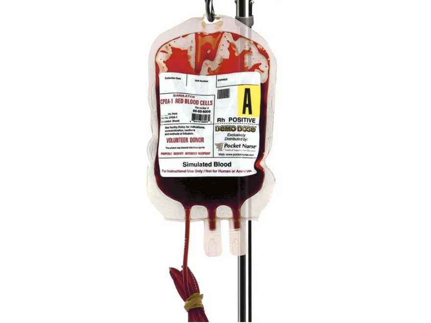 PN01004 Demo Dose - Cvin krevn infuzn vak - erven krvinky  A Rh pozitivn