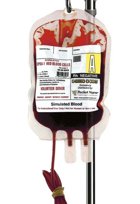 PN01005 - Demo Dose - Cvin krevn infuzn vak - erven krvinky  A Rh negativn