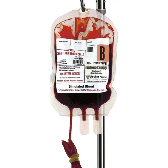 PN01006 Demo Dose - Cvin krevn infuzn vak - erven krvinky  B Rh pozitivn