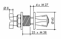 TOF 1000/671 - Laboratorn ovldac ventil pro demi vodu - nkres
